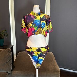 Women’s Multicolor Swimsuit & Coverup Set Size M NEW